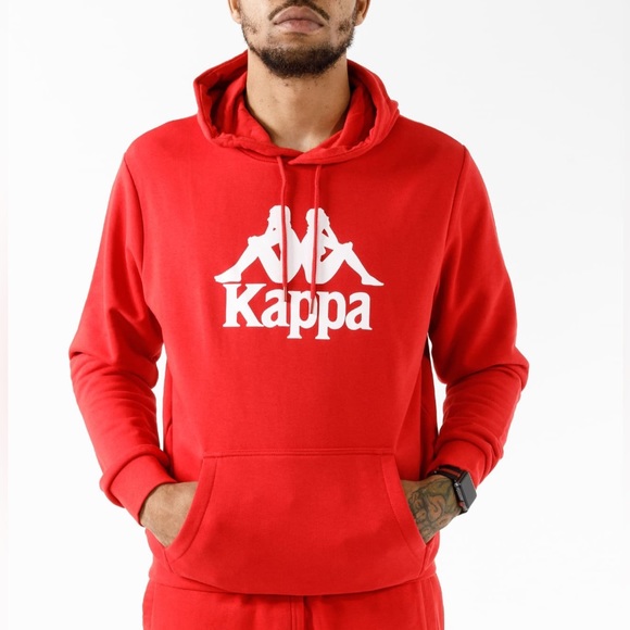 Kappa Long Sleeve Large Front Pocket Drawstring Hoodie w/Large Logo at Font-XXL - Picture 2 of 12